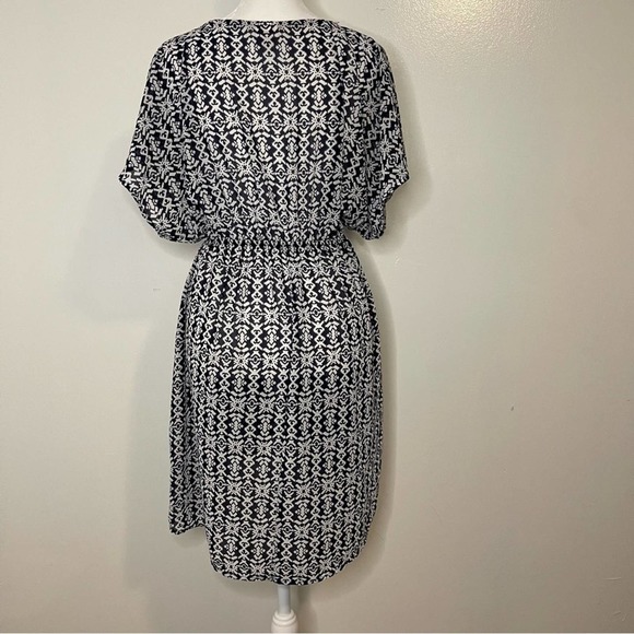 COMFY BLACK AND WHITE Empire Waist Mini DRESS S - Picture 4 of 4